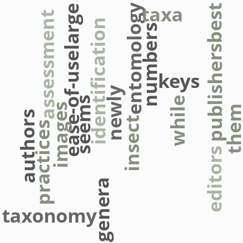 A survey of keys for the identification ...